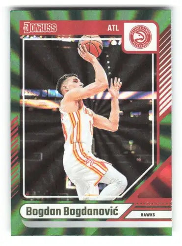 2024-25 Donruss Holo Green Laser #88 Bogdan Bogdanovic NM-MT Hawks ID:80770 - Basketball Card Single