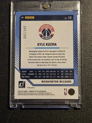 2024-25 Donruss Optic #10 Kyle Kuzma Premium Box Set #/249 - Basketball Card Box