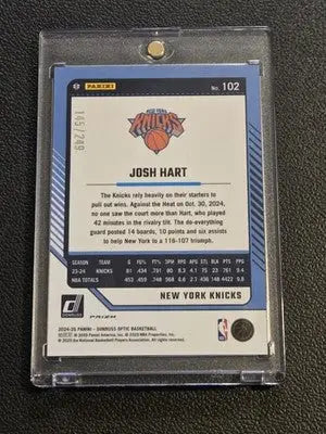 2024-25 Donruss Optic #102 Josh Hart Premium Box Set #/249 - Basketball Card Box
