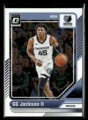 2024-25 Donruss Optic #12 GG Jackson II Base Memphis Grizzlies - Basketball Card Single