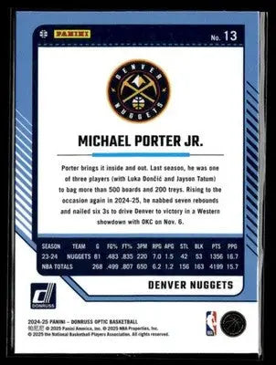 2024-25 Donruss Optic #13 Michael Porter Jr. - Basketball Card Single