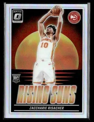 2024-25 Donruss Optic #14 Zaccharie Risacher Rising Suns Holo Prizm RC Hawks - Basketball Card Single
