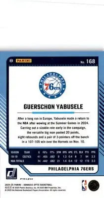 2024-25 Donruss Optic #168 Guerschon Yabusele Hyper Pink - Basketball Card Single