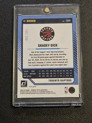 2024-25 Donruss Optic #184 Gradey Dick Premium Box Set #/249 - Basketball Card Box