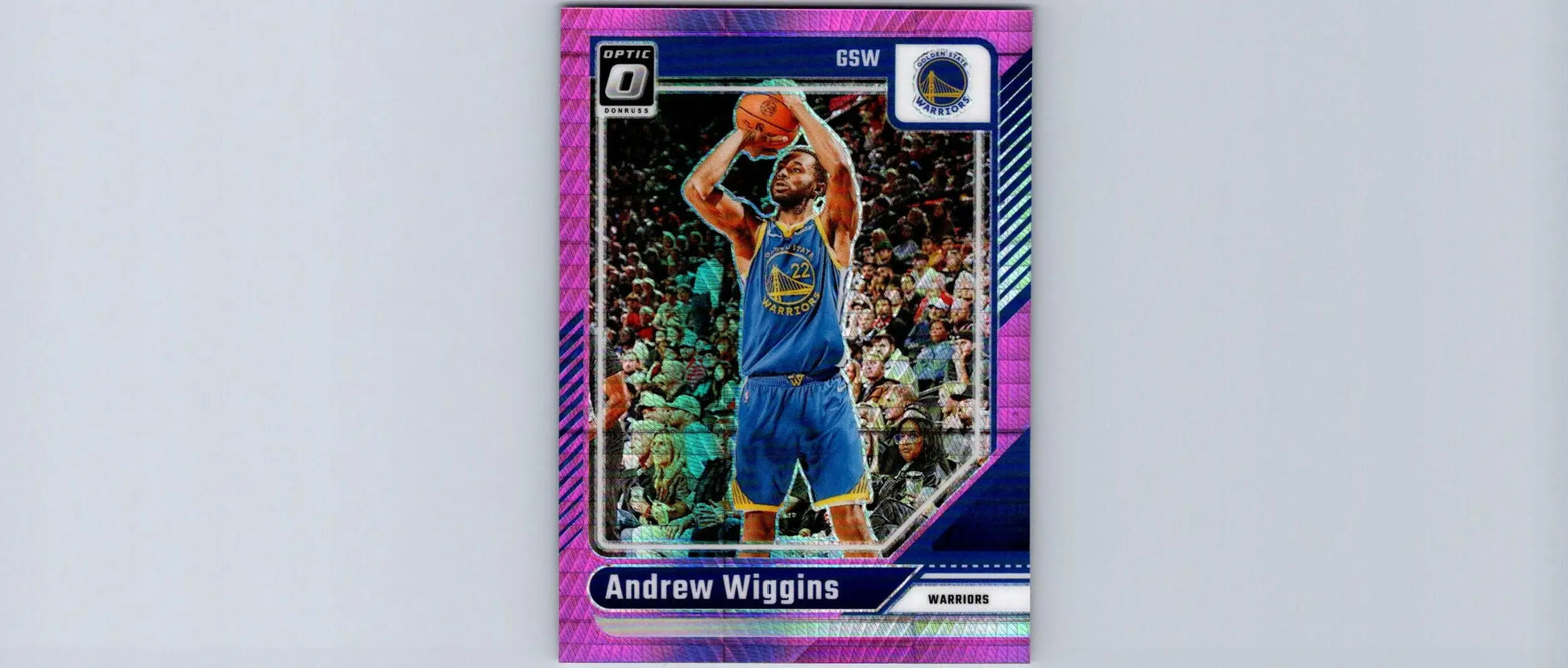 Andrew Wiggins Hyper Pink basketball trading card from 2024-25 Donruss Optic series