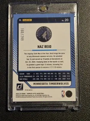 2024-25 Donruss Optic #20 Naz Reid Premium Box Set #/249 - Basketball Card Box