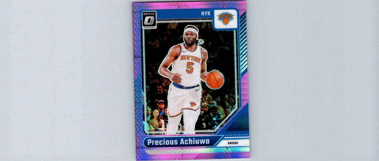Precious Achiuwa basketball trading card 2024 25 Donruss Optic Achiuwa Hyper Pink