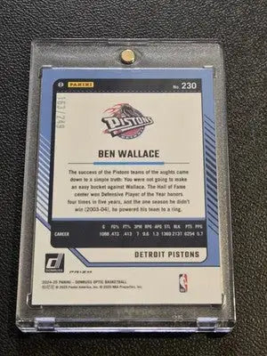 2024-25 Donruss Optic #230 Ben Wallace Premium Box Set #/249 - Basketball Card Box