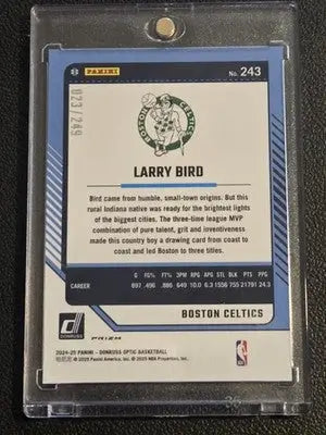 2024-25 Donruss Optic #243 Larry Bird Premium Box Set #/249 - Basketball Card Single