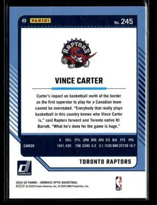 2024-25 Donruss Optic #245 Vince Carter - Basketball Card Single