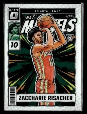 2024-25 Donruss Optic #25 Zaccharie Risacher Net Marvels RC Atlanta Hawks - Basketball Card Single