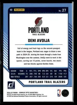 2024-25 Donruss Optic #27 Deni Avdija