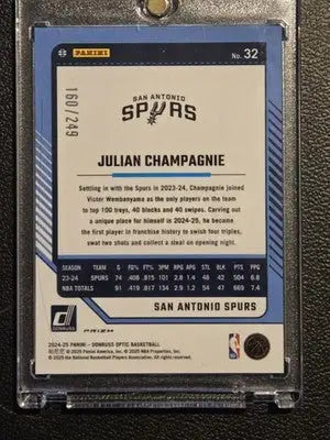 2024-25 Donruss Optic #32 Julian Champagnie Premium Box Set #/249 - Basketball Card Single