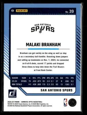 2024-25 Donruss Optic #39 Malaki Branham - Basketball Card Single