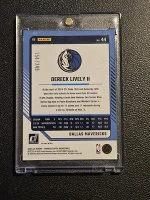 2024-25 Donruss Optic #44 Dereck Lively II Premium Box Set #/249 - Basketball Card Box