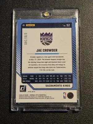 2024-25 Donruss Optic #52 Jae Crowder Premium Box Set #/249 - Basketball Card Box