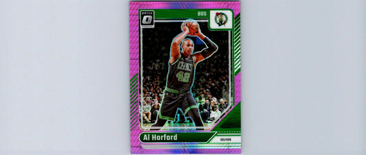 2024-25 Donruss Optic Al Horford Hyper Pink basketball trading card featuring Horford Hyper Pink design