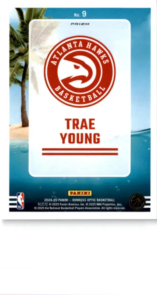 2024-25 Donruss Optic #9 Trae Young Splash! Holo - Basketball Card Single