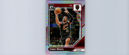 Collectible Isaac Okoro Holo basketball trading card in Cleveland Cavaliers uniform