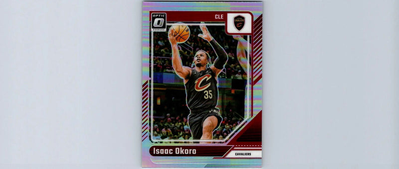 Collectible Isaac Okoro Holo basketball trading card in Cleveland Cavaliers uniform