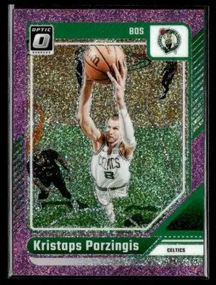 2024-25 Donruss Optic #94 Kristaps Porzingis Pink Glitter #/275 Boston Celtics - Basketball Card Single