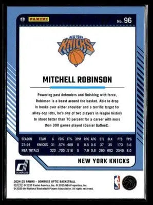2024-25 Donruss Optic #96 Mitchell Robinson - Basketball Card Single