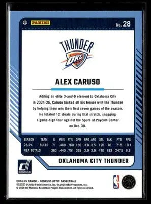 2024-25 Donruss Optic Alex Caruso #28 Oklahoma City Thunder