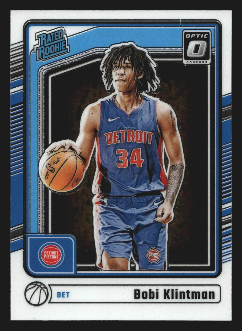 2024-25 Donruss Optic Bobi Klintman #289 Rated Rookie RC Detroit Pistons