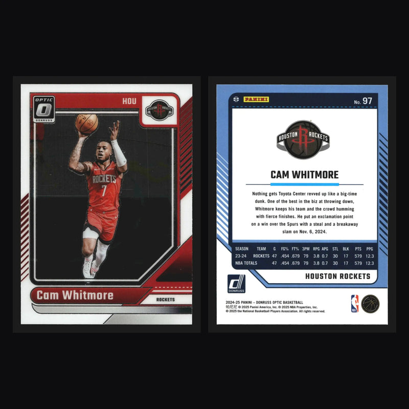 2024-25 Donruss Optic Cam Whitmore #97 Houston Rockets - Basketball Card Single