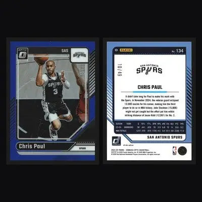 2024-25 Donruss Optic Chris Paul #134 Blue Prizm 10/49 San Antonio Spurs - Basketball Card Single