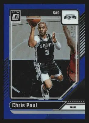 2024-25 Donruss Optic Chris Paul #134 Blue Prizm 10/49 San Antonio Spurs - Basketball Card Single