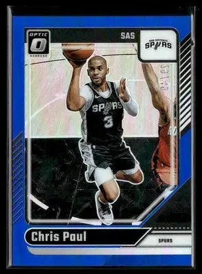 2024-25 Donruss Optic Chris Paul #134 Blue SN #/49 San Antonio Spurs