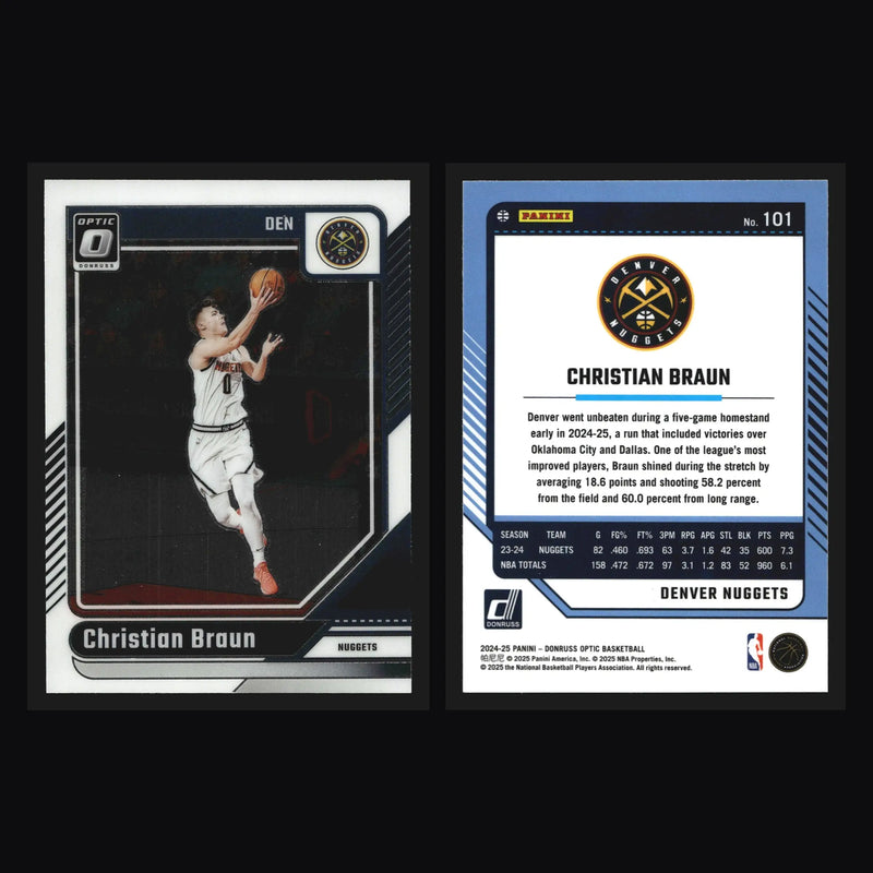 2024-25 Donruss Optic Christian Braun #101 Denver Nuggets
