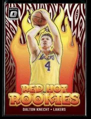 2024-25 Donruss Optic Dalton Knecht #10 Red Hot Rookies Los Angeles Lakers