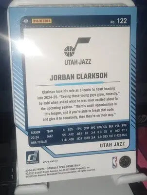 2024-25 Donruss Optic Glitter Foil Jordan Clarkson 122 Utah Jazz
