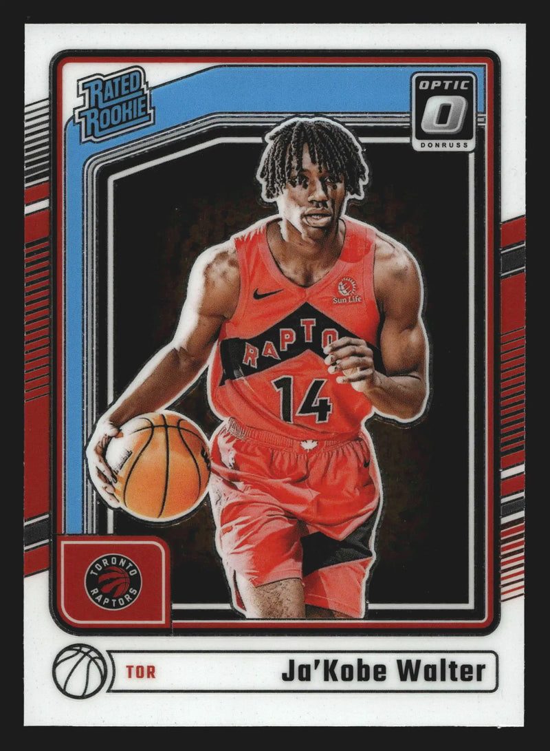 2024-25 Donruss Optic Ja’Kobe Walter #283 Rated Rookie RC Toronto Raptors - Basketball Card Single