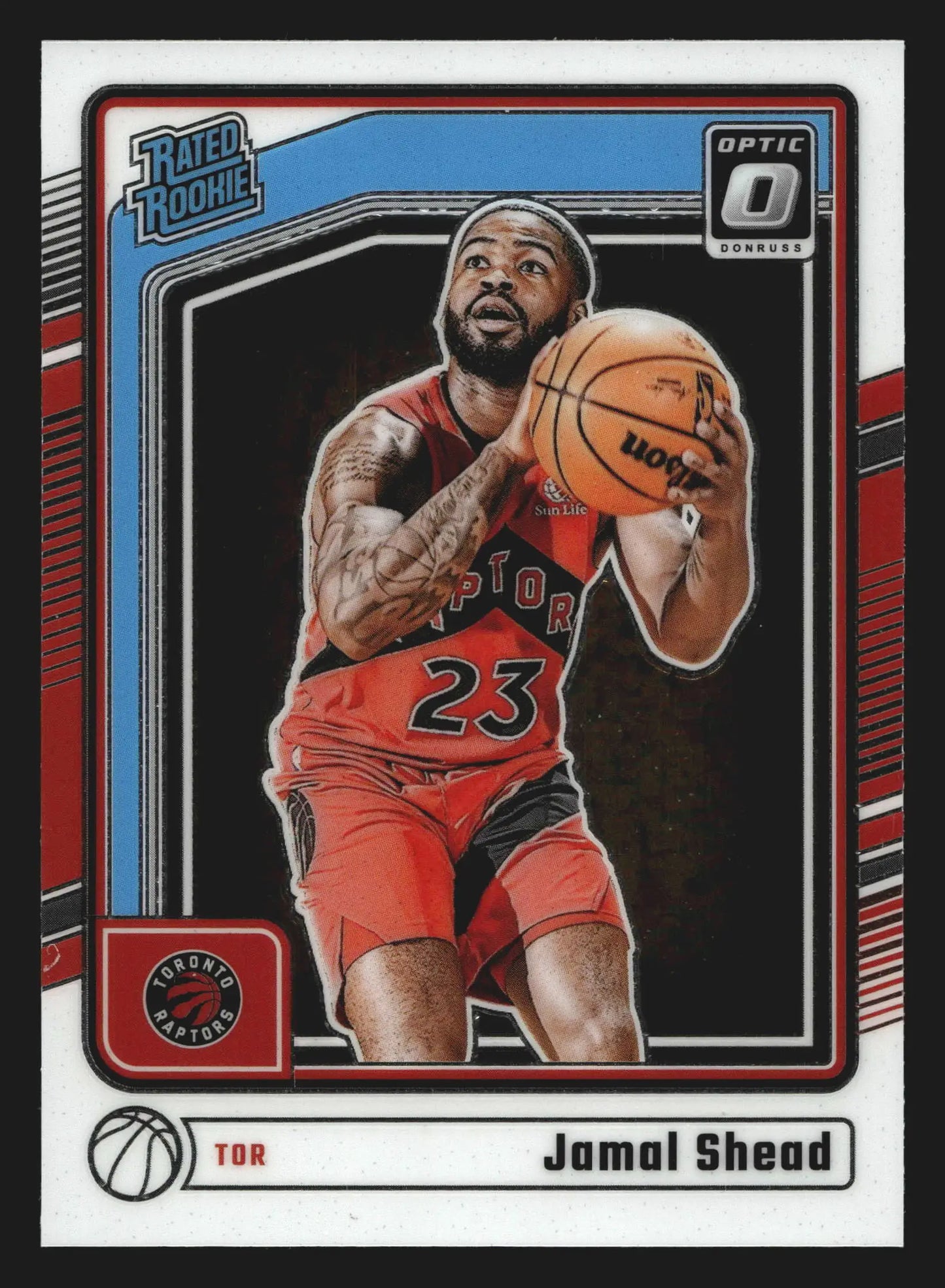 2024-25 Donruss Optic Jamal Shead #296 Rated Rookie RC Toronto Raptors - Basketball Card Single