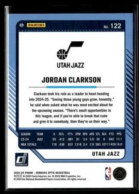 2024-25 Donruss Optic Jordan Clarkson #122 Utah Jazz