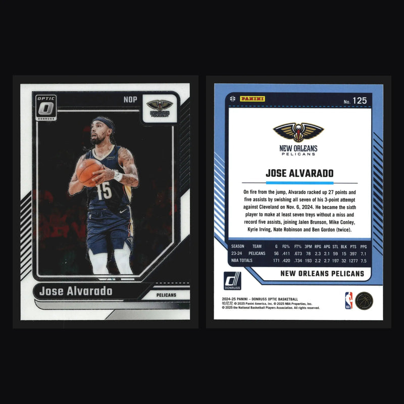2024-25 Donruss Optic Jose Alvarado #125 New Orleans Pelicans