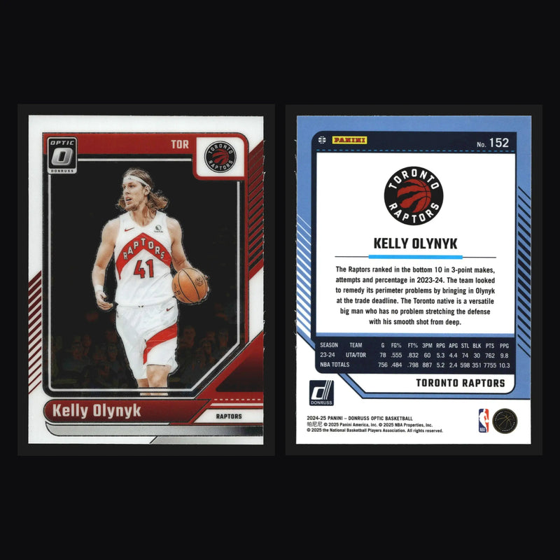 2024-25 Donruss Optic Kelly Olynyk #152 Toronto Raptors - Basketball Card Single