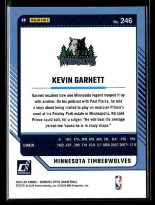 2024-25 Donruss Optic Kevin Garnett #246 Minnesota Timberwolves