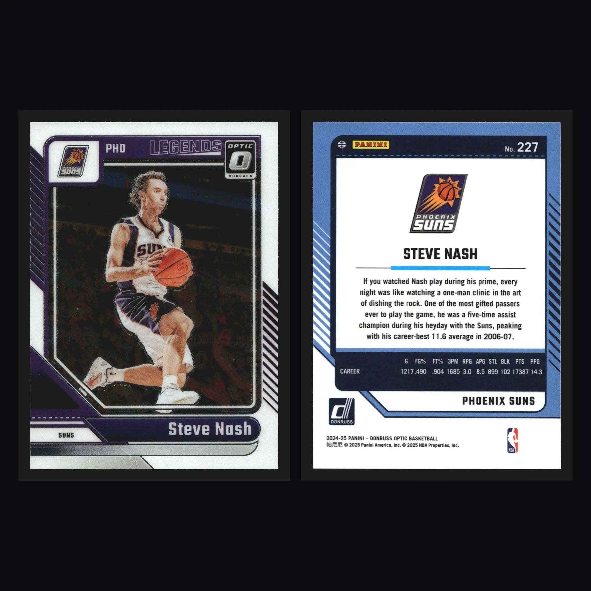 2024-25 Donruss Optic Legends Steve Nash #227 Suns HOF - Basketball Card Single
