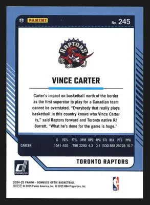 2024-25 Donruss Optic Legends Vince Carter #245 Raptors HOF