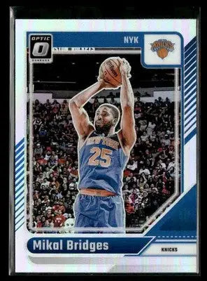 2024-25 Donruss Optic Mikal Bridges #217 Holo Prizm New York Knicks - Basketball Card Single