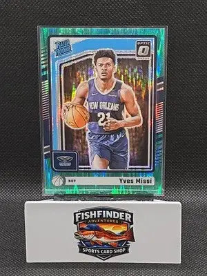 2024-25 Donruss Optic Rated Rookie Yves Missi #265 Green Shock Prizm /149 - Basketball Card Single