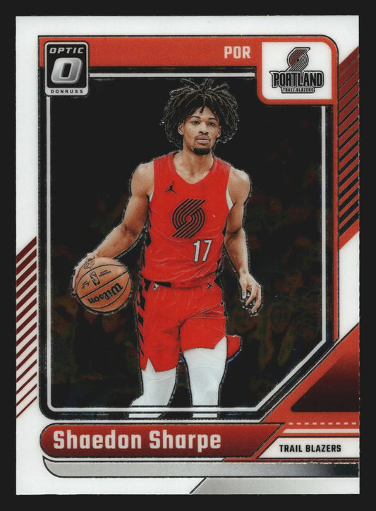 2024-25 Donruss Optic Shaedon Sharpe #175 Portland Trail Blazers - Basketball Card Single