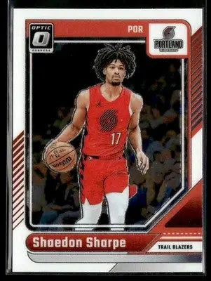 2024-25 Donruss Optic Shaedon Sharpe #175 Portland Trail Blazers