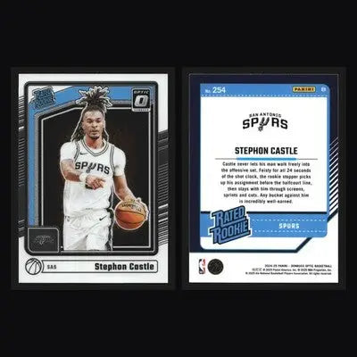2024-25 Donruss Optic Stephon Castle #254 Rated Rookie San Antonio Spurs RC - Basketball Card Single