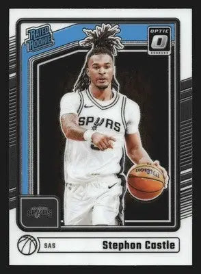 2024-25 Donruss Optic Stephon Castle #254 Rated Rookie San Antonio Spurs RC - Basketball Card Single