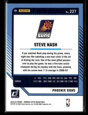 2024-25 Donruss Optic Steve Nash #227 Phoenix Suns
